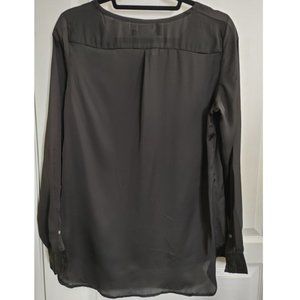 BLACK GLOSSY TUNIC SHIRT (EU 40)